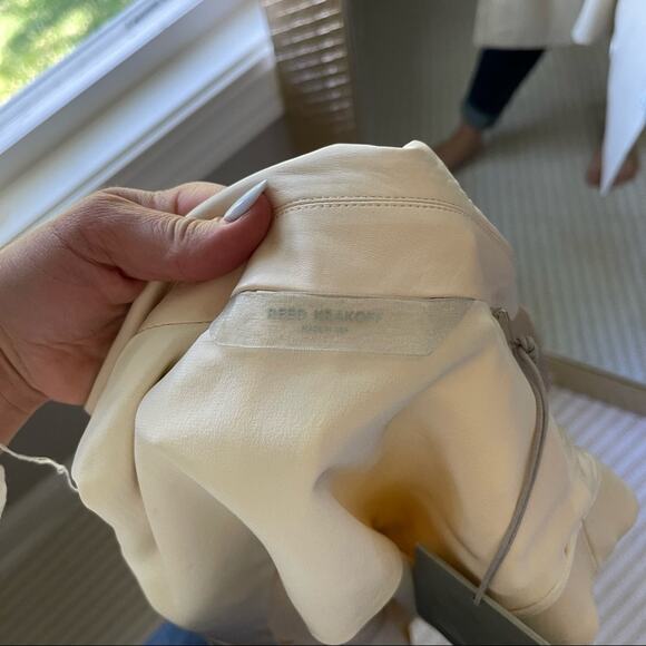 Reed Krakoff Leather Trimmed Piqu Blazer Vest - Picture 5 of 9